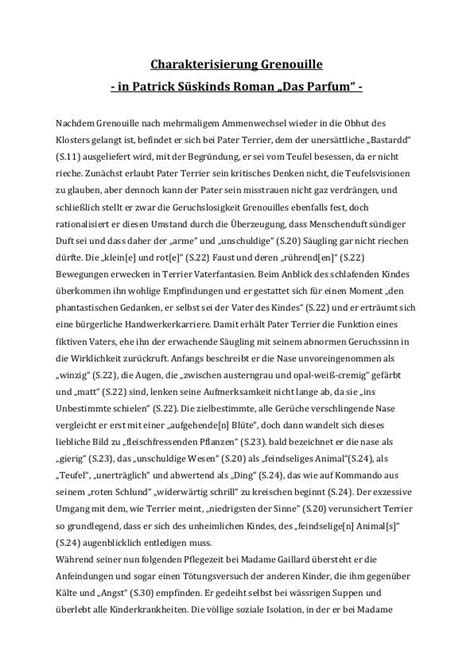 charakterisierung grenouille das parfum